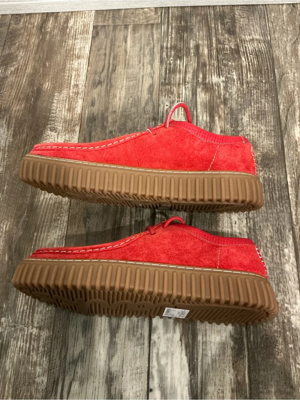 NWOB Clark’s 200 Aniversary Edition Red Suede Men's Casual Creeper Shoes Size 10
